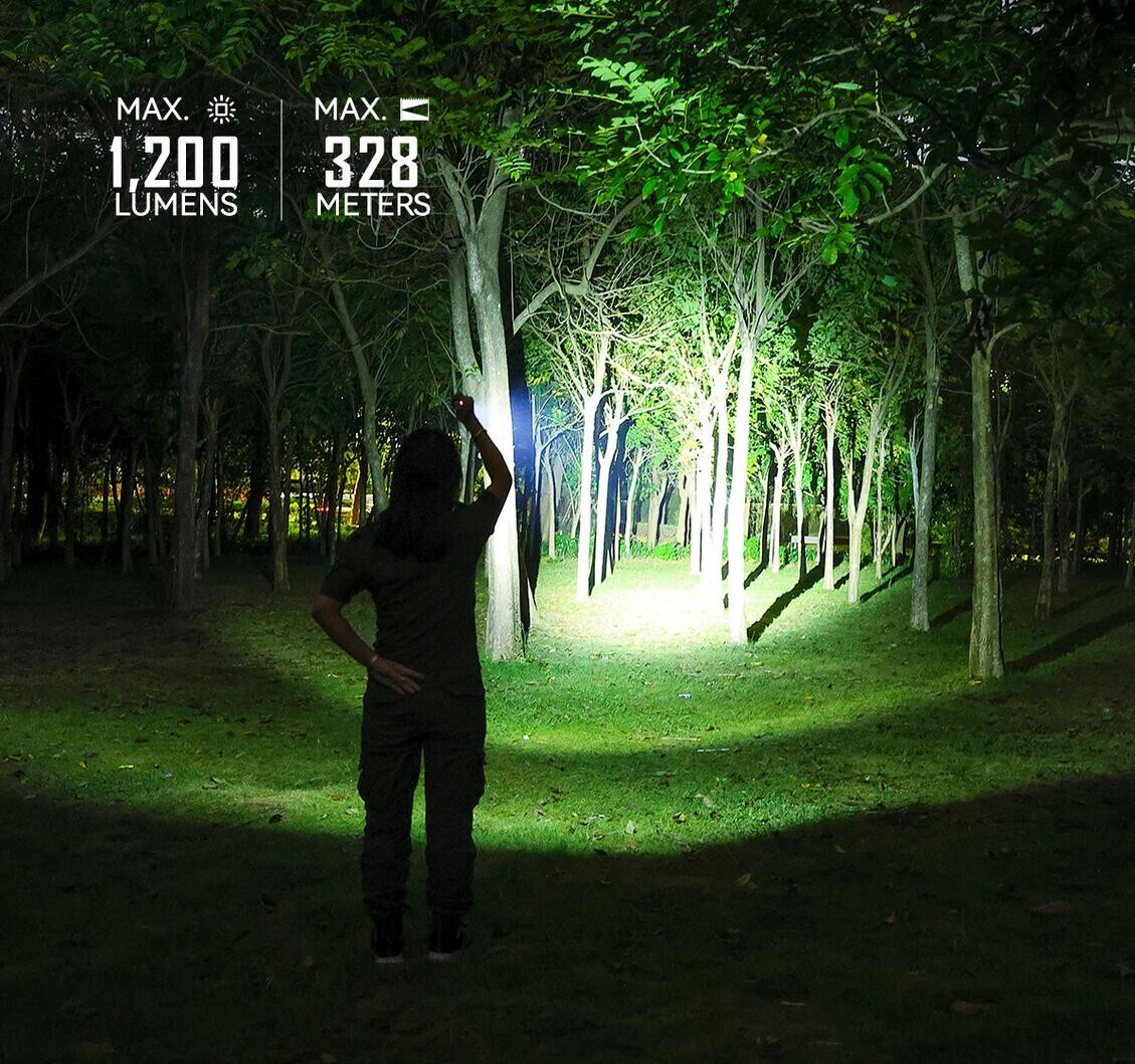 IMALENT 1200Lumen USB C Rechargeable EDC Mini Flashlight +Wireless Charging Case