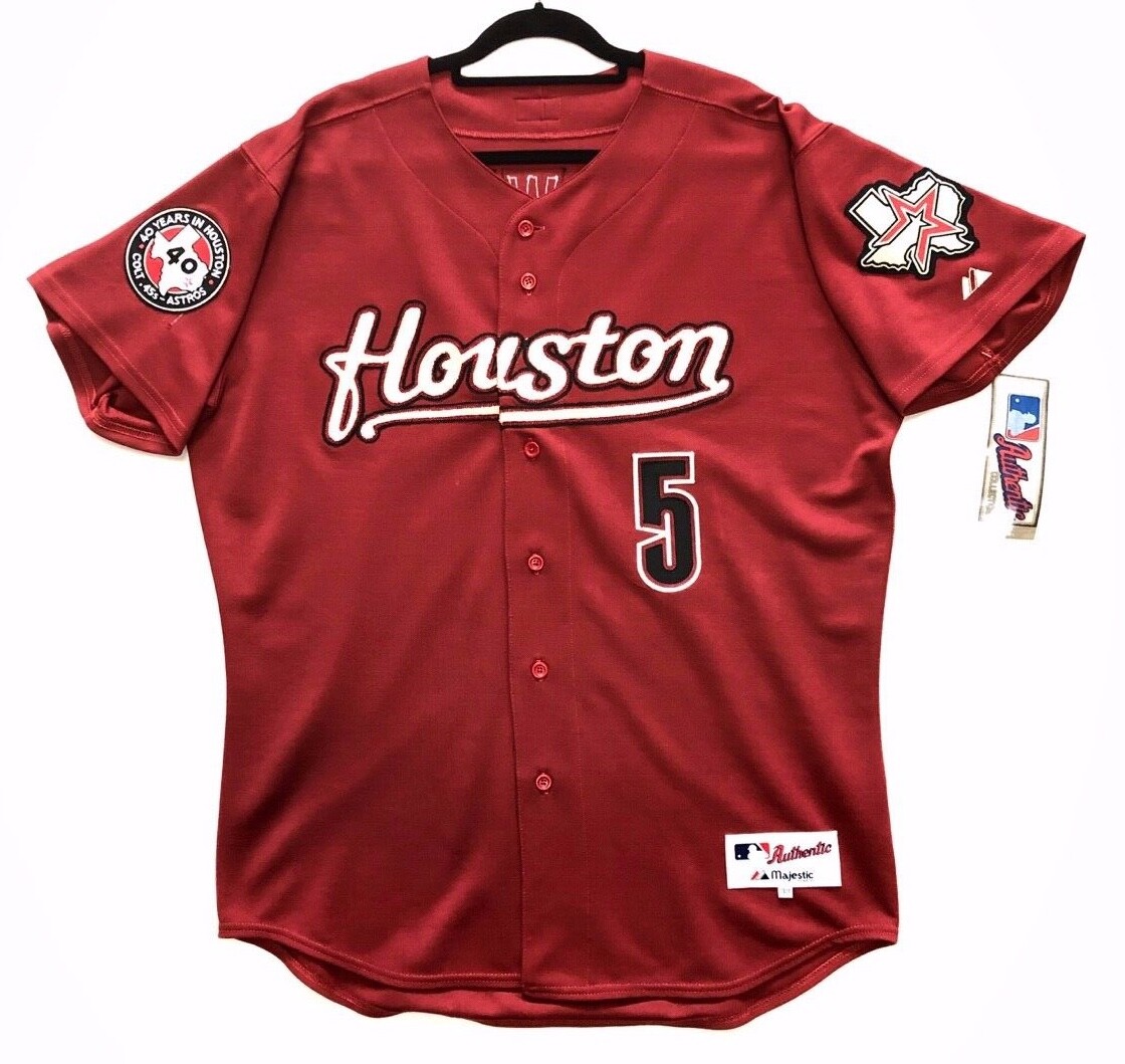 Vintage 90s Houston Astros Jersey Gold Majestic Mens Adult