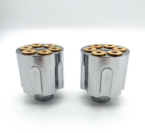 Pair Gun Cylinder Style Air Valve Knobs - Screw-In - Peterbilt Kenworth