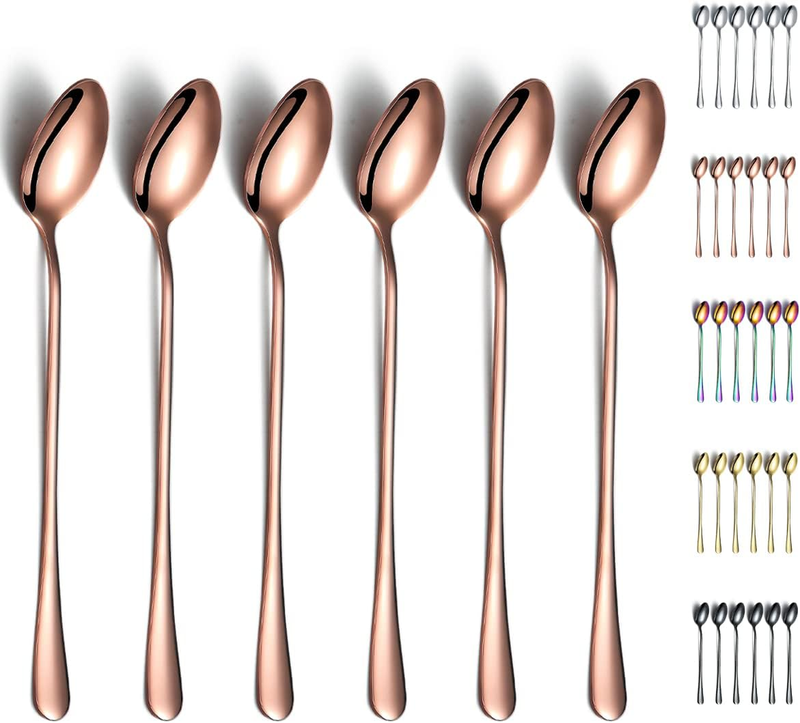 Spoons,  Stainless Steel 7.5" Long Handle Mixing Spoon With 