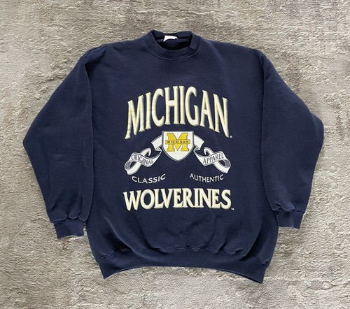 80〜90s michigan rag sweat 90s Michigan Rag Co. Blue Sail Hoodie M – Maude Vintage