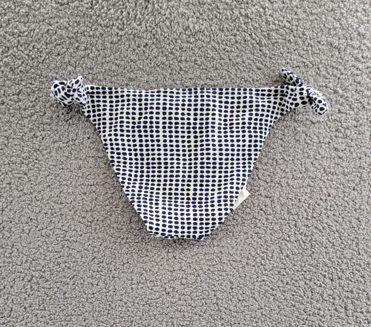 lemlem Lucy Side-Tie Bikini Bottoms Women's S Sisay Blue/White Low Rise Dotted - Picture 12 of 16