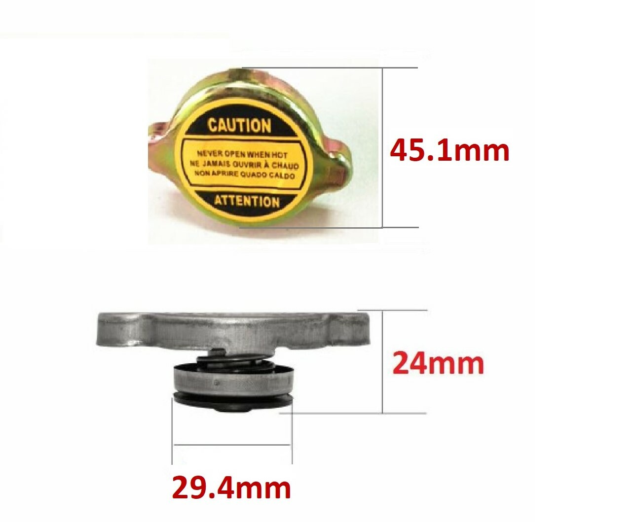 1.3 BAR Small silver RADIATOR CAP JAPAN CARS HONDA / ACURA / MAZDA