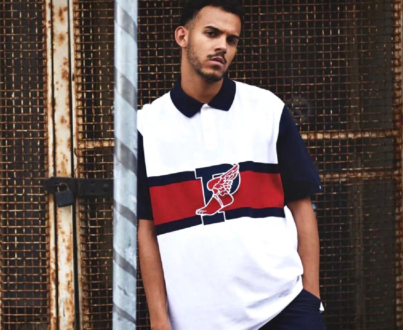 Vintage Polo Ralph Lauren 1992 Stadium P Wing Shirt RRL Snow Vintage Polo Ralph Lauren 1992 Stadium P Wing Shirt RRL Snow