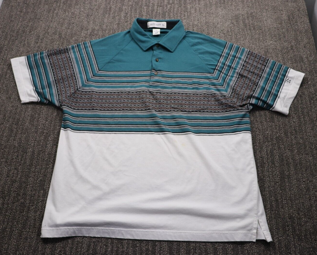 Grand Slam Vintage 80's Short Sleeve Embroidered Colorblock Grand Slam Vintage 80's Short Sleeve Embroidered Colorblock