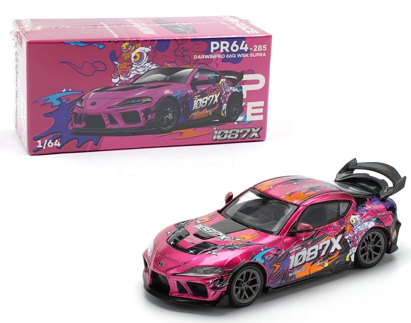 Pop Race 1:64 Toyota Supra A90 Darwin Pro 66G WBK 1087X Lion