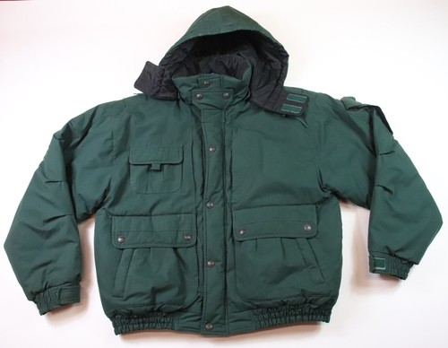 Bear Force Green Black Hooded Winter Parka Coat Jacket Size