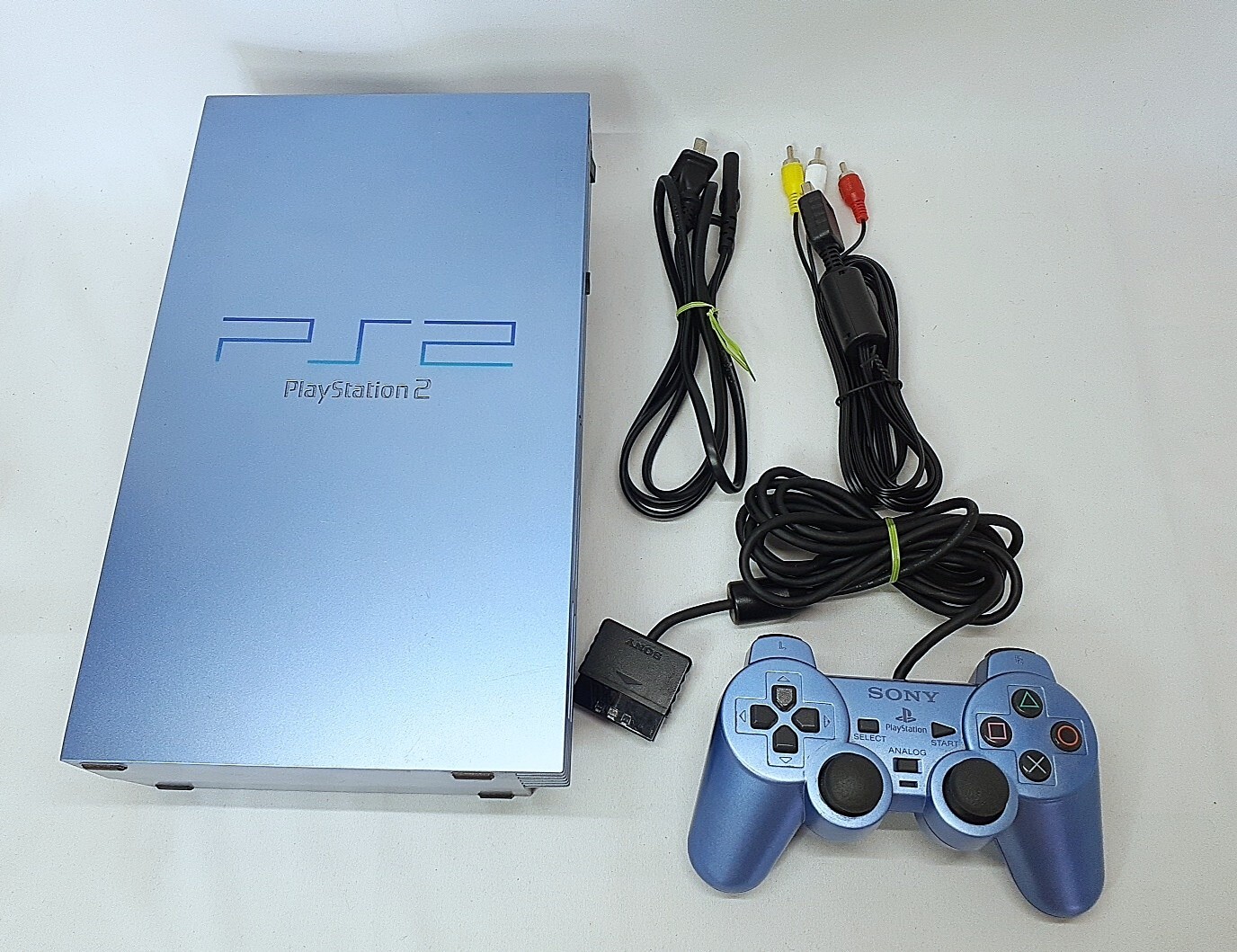 PS2 Aqua Blue Console Controller set Playstation2 NTSC-J PS2 Aqua Blue Console Controller set Playstation2 NTSC-J