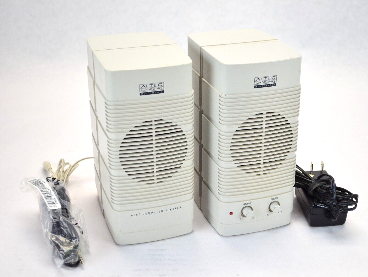 Altec Lansing ACS5 Multimedia Vintage Computer PC Speakers w