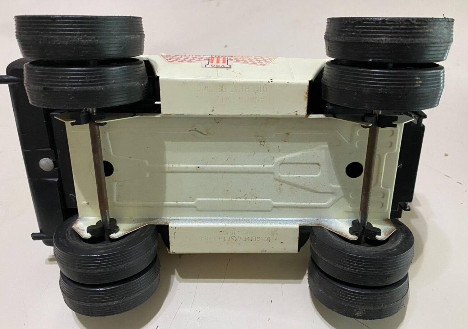 Vintage 1970's Structo THunderbolt Toy Jeep by King Seely Thermos 9" with Engine