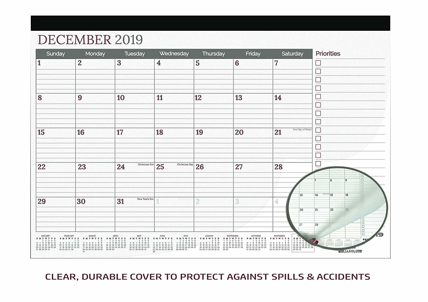 Professional 2019 Desk Calendar: Large Monthly Pages - 11