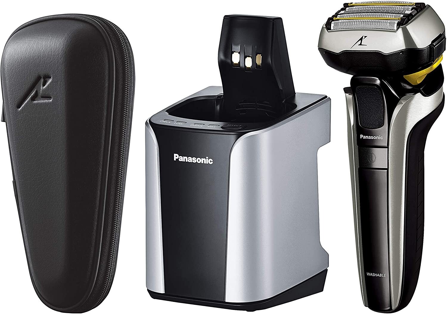 脱毛・除毛 panasonic lamdash ES-CLV9EX Panasonic Lamdash ES-LV9EX-S Men's Shaver, 5 Blades, Silver