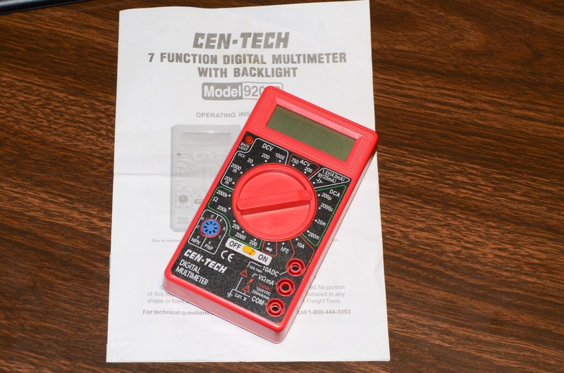 CENTECH DIGITAL MULTIMETER w/MANUAL | eBay