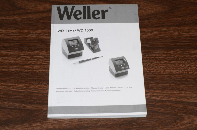 WELLER WD1 WD1M WD1000 INSTRUCTION MANUAL (WD1 WD1M WD1000 SOLDERING