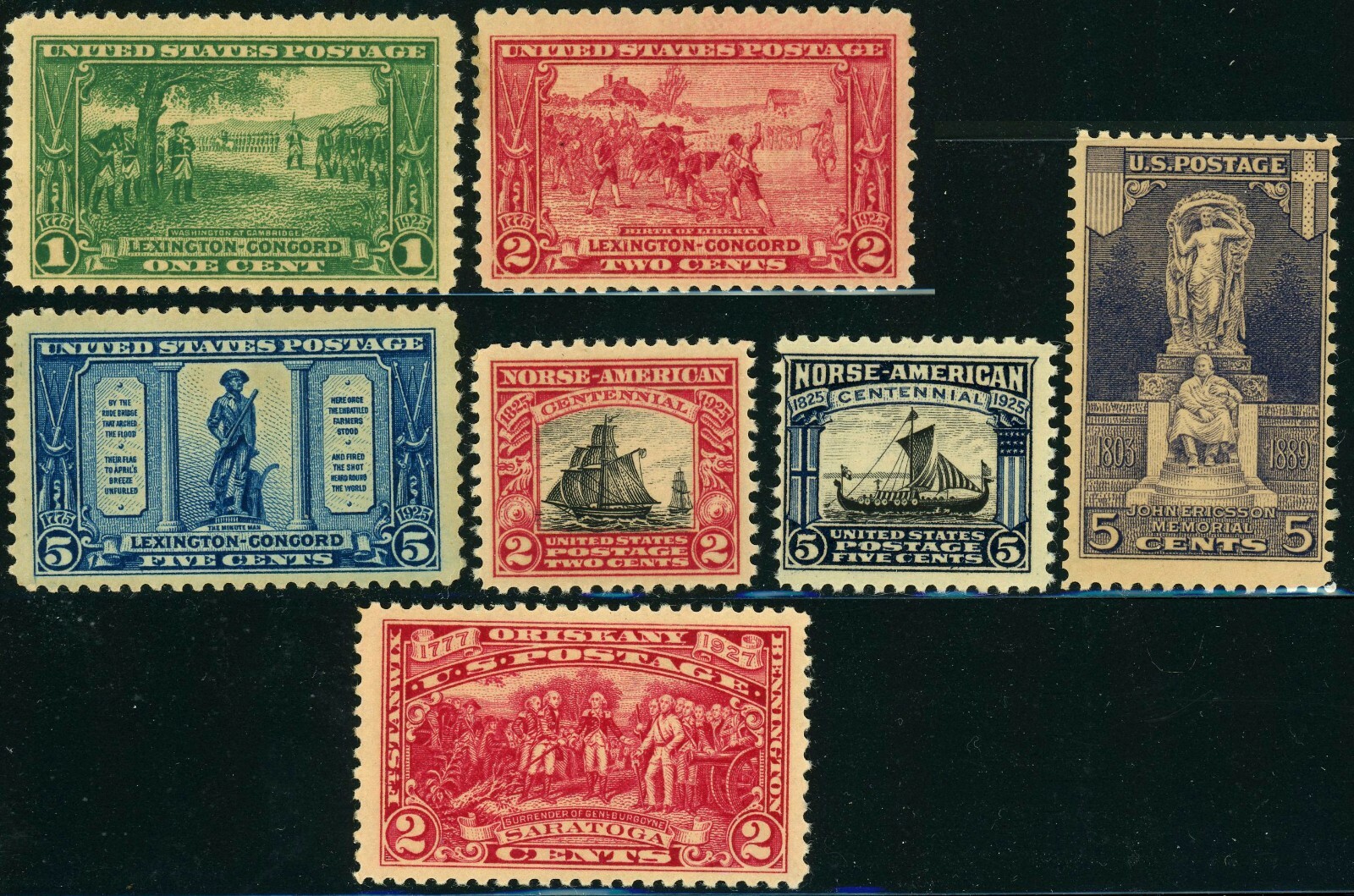 切手66 USA #617-621 #628 #644 Postage Stamp Collection Mint NH OG