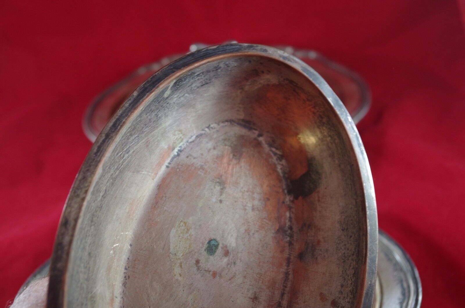 19th C. Silver Plated On Copper Covered Bowl Platter Old Sheffield Plate