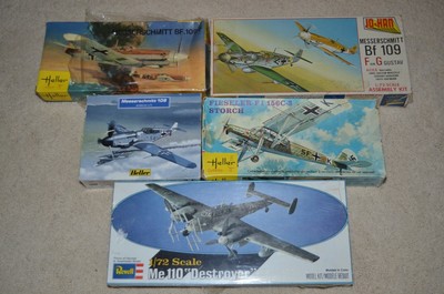 1/72 LOT: HELLER Bf-109 s FIESELER STORCH JO-HAN Bf 109F or G REVELL Me 110