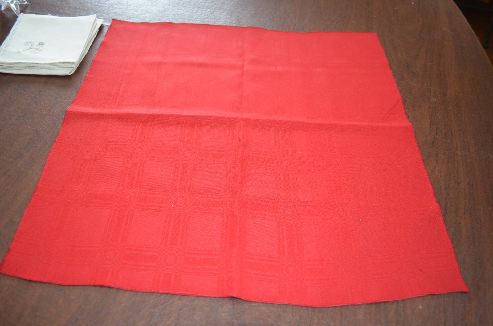 Lot Vintage Antique Napkins & Misc. linen cotton ecru embroidered white