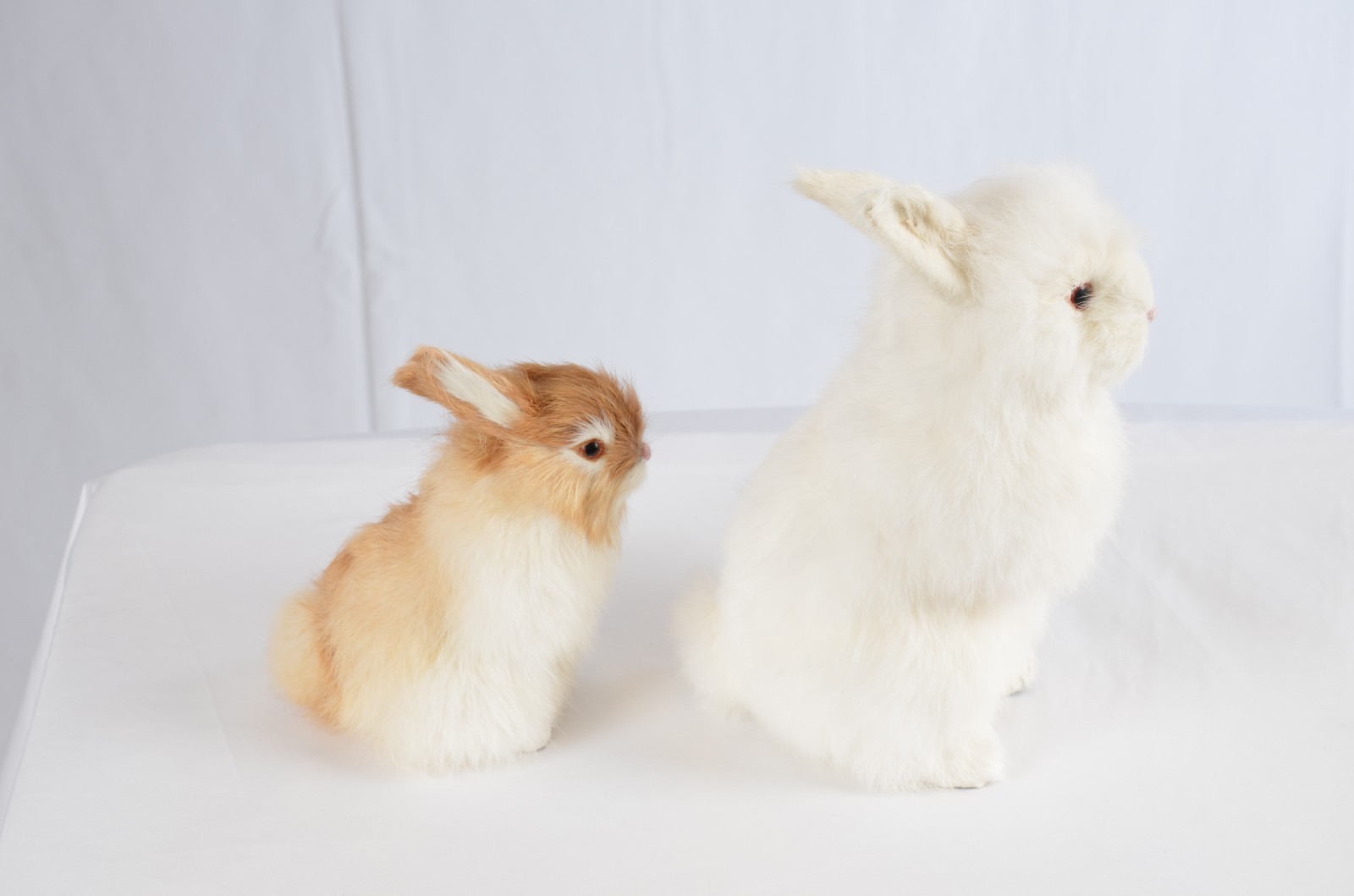 2 ea. Set Realistic Easter Bunny Rabbit Fur Replica Photo Prop