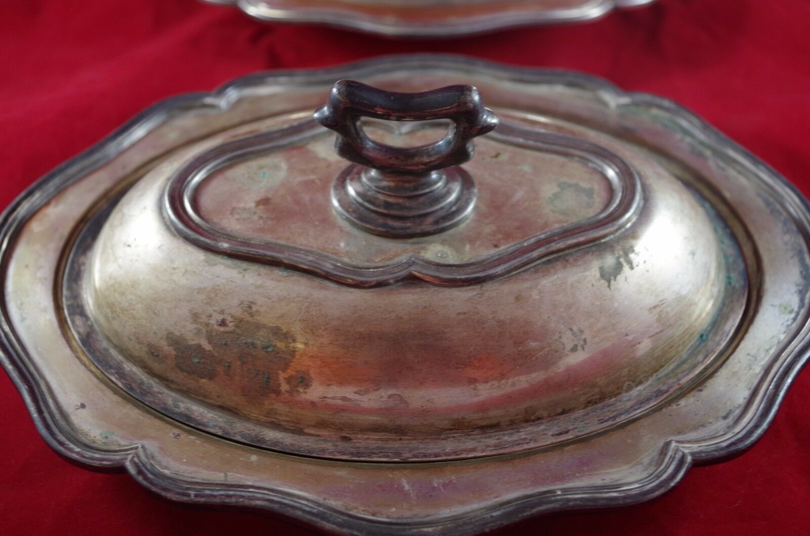 19th C. Silver Plated On Copper Covered Bowl Platter Old Sheffield Plate