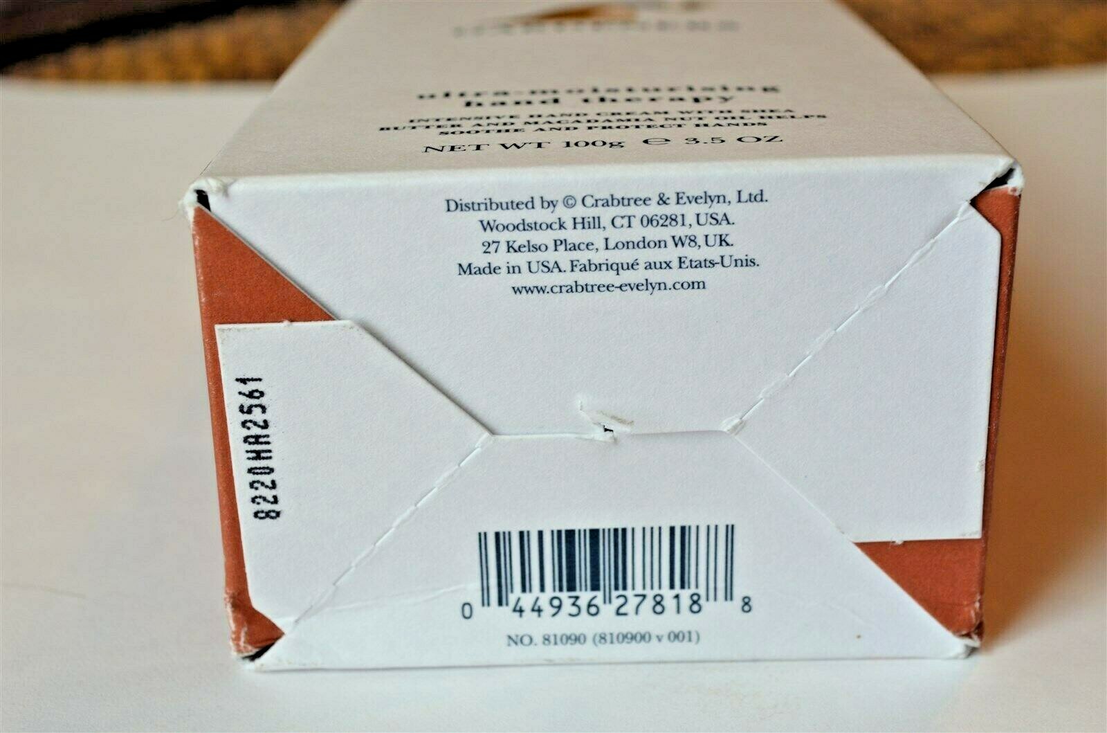 Crabtree & Evelyn Gardeners Hand Therapy Cream Lotion 3.5 oz. NIB 100g Full Size