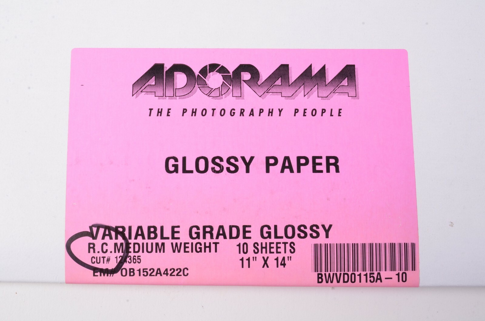 NIB X2 ADORAMA 10sh. 11x14 VARIABLE GRADE RC GLOSSY PAPER, SEALED, GOOD