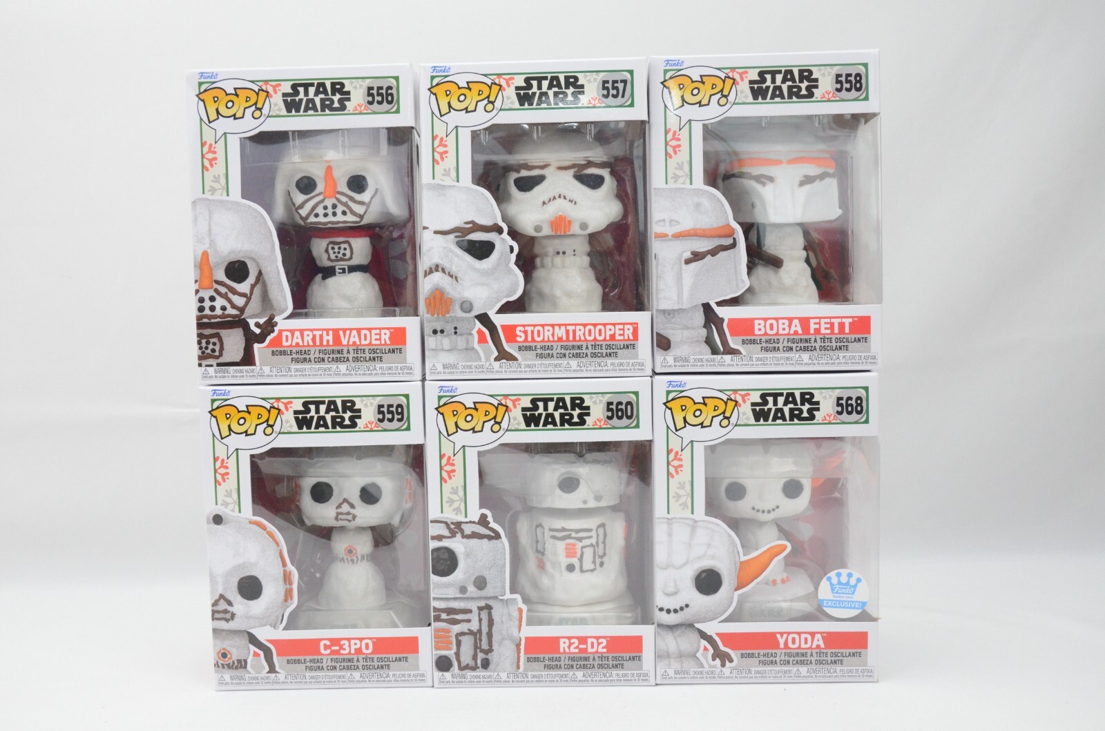 Funko Pop Star Wars 2022 Holiday Compete Set of 6 New in Box