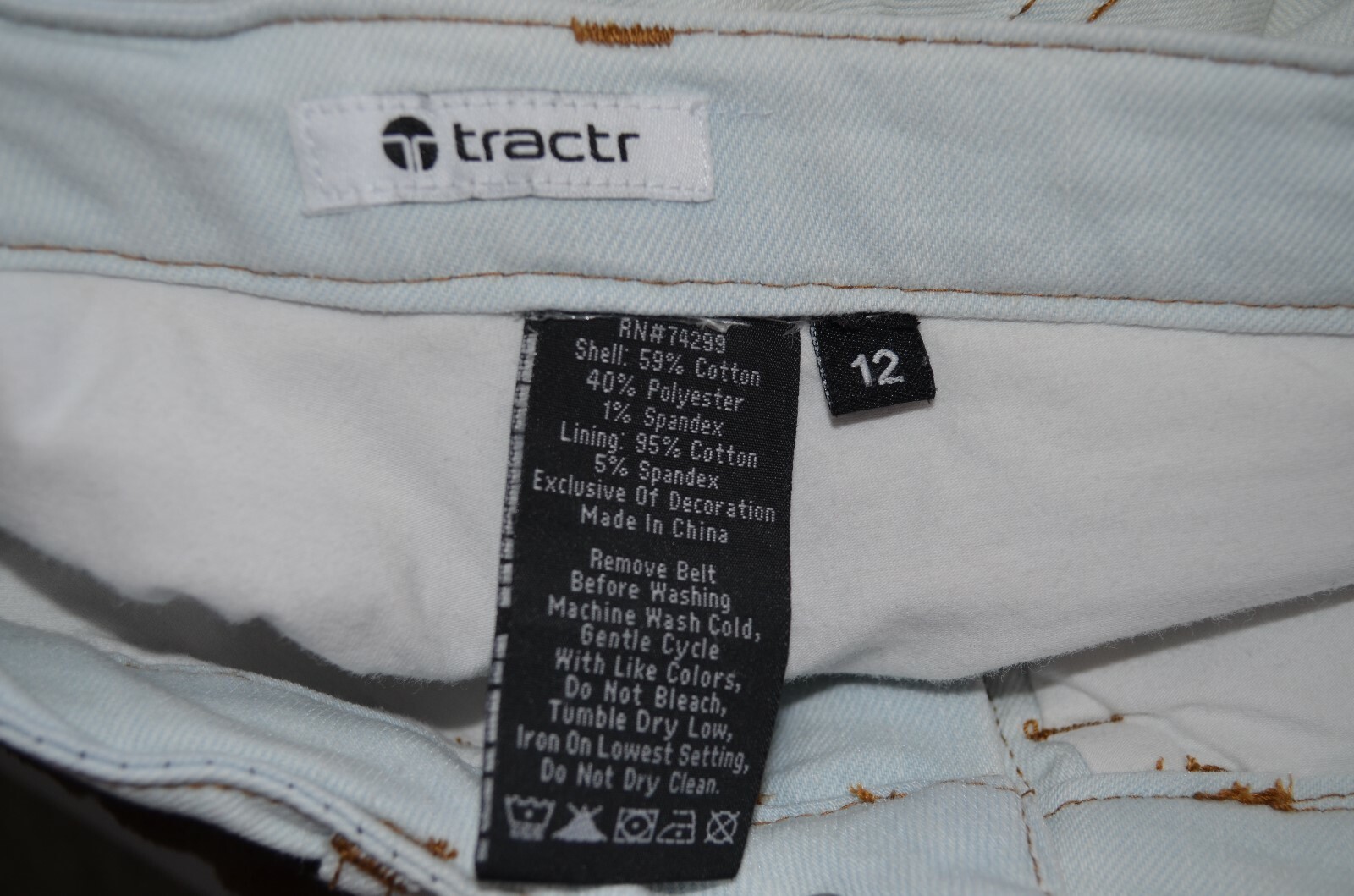 TWO SKIRT SIZE 12 GIRL'S TRACTR JEAN LIGHT BLUE / BASIC HOUSE SIZE S GRAY B13