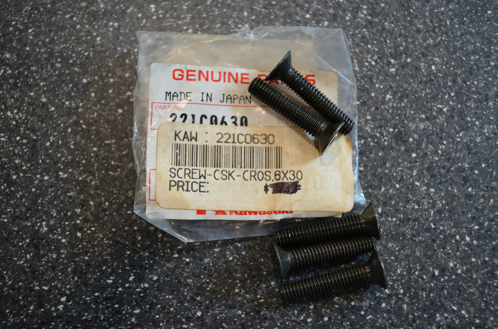 OEM KAWASAKI SCREW CROSS 6X30 QTY 5 #221C0630 | eBay