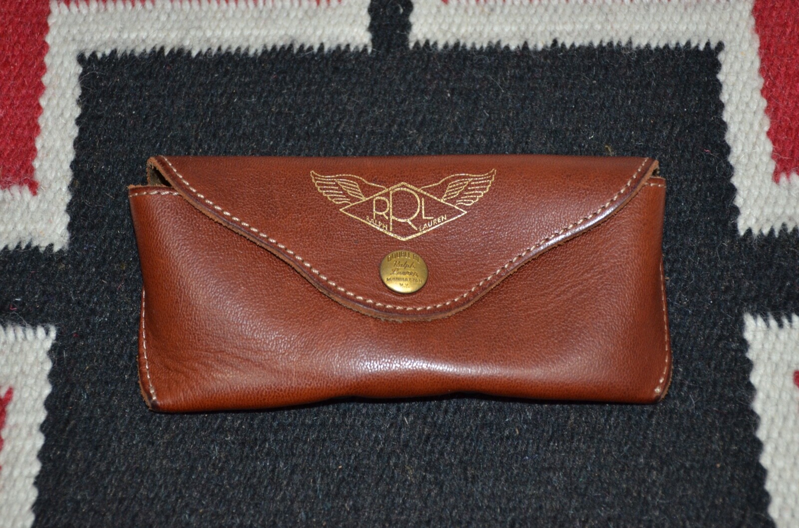 RRL 眼鏡ケース Ralph Lauren RRL Made In Italy Vintage Leather Sunglasses