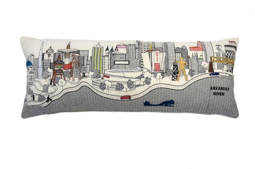 35 Белая декоративная подушка для поясницы Tulsa Daylight Skyline
