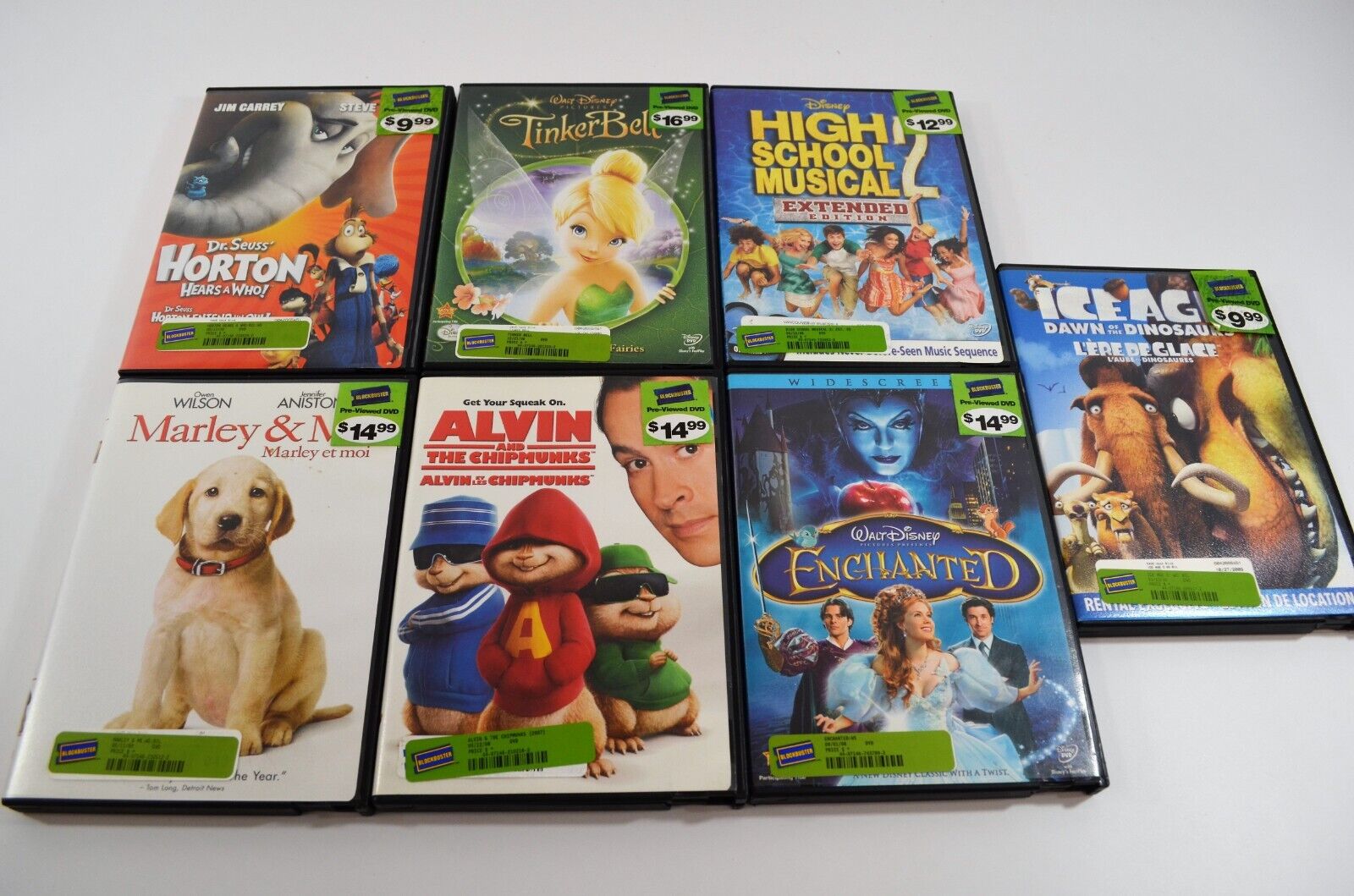 Blockbuster DVD Rental Lot Ice Age High School Musical Marley Alvin Enchanted ++ Blockbuster DVD Rental Lot Ice Age High School Musical Marley Alvin Enchanted ++