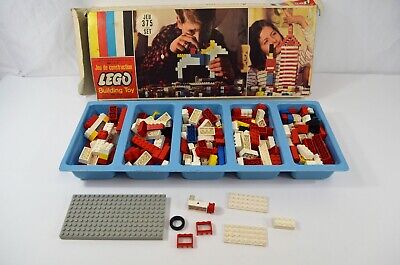 Lego No. 375 Building Toy Vtg 1960s Bricks Set w/ Box Incomplete Samsonite