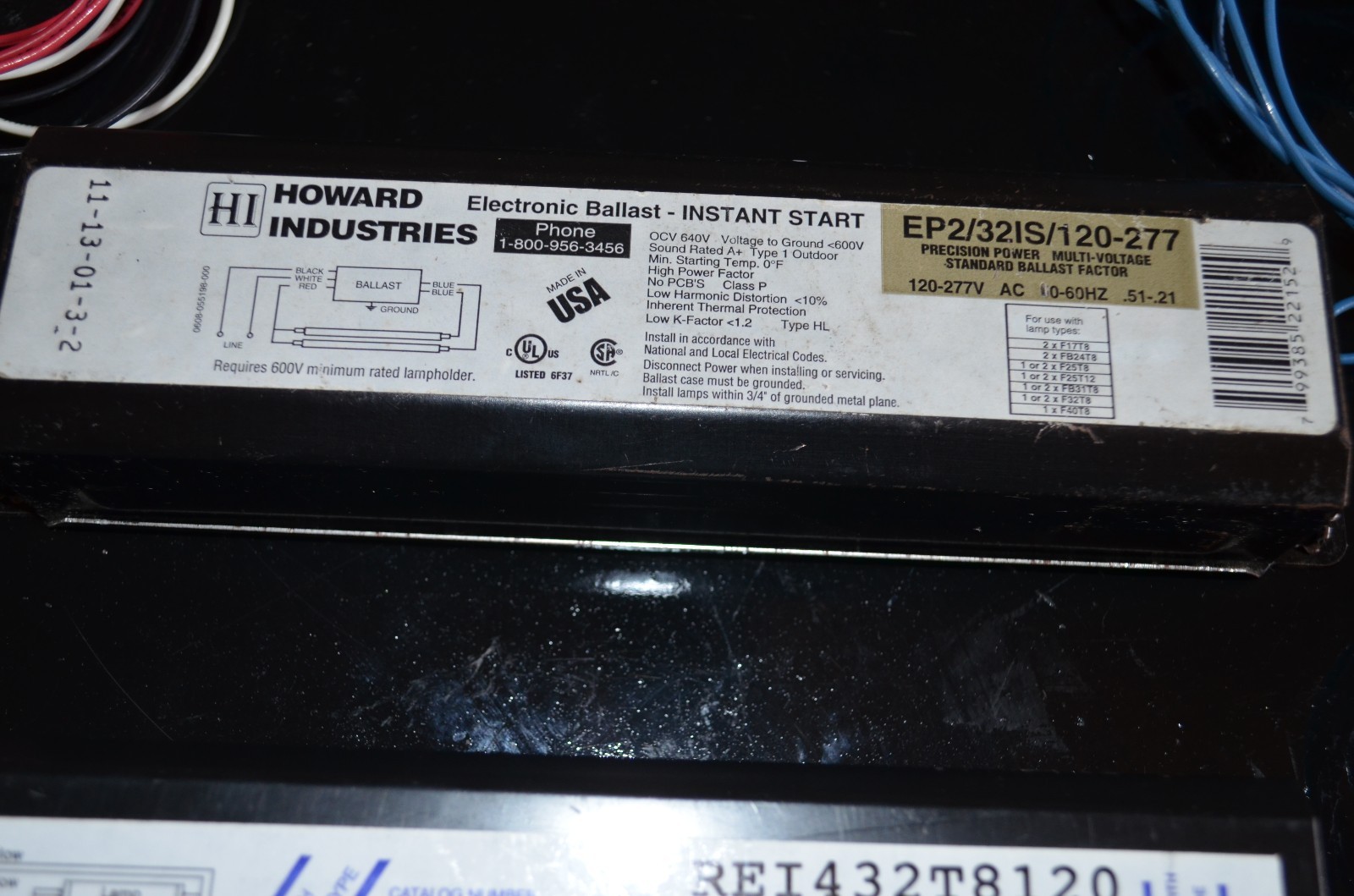 Robertson REI432T812D Howard Industries EP2/32IS/120-277 Electronic Ballasts