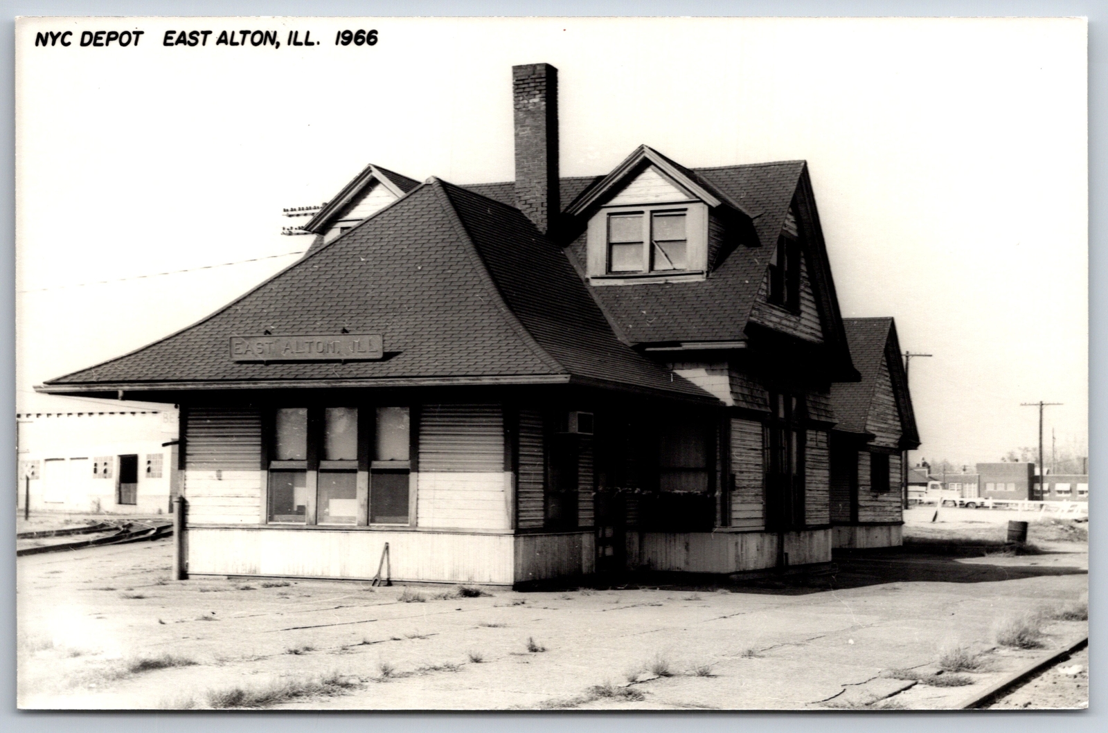 East Alton Illinois~NYC Railroad Depot~Industrial Buildings~