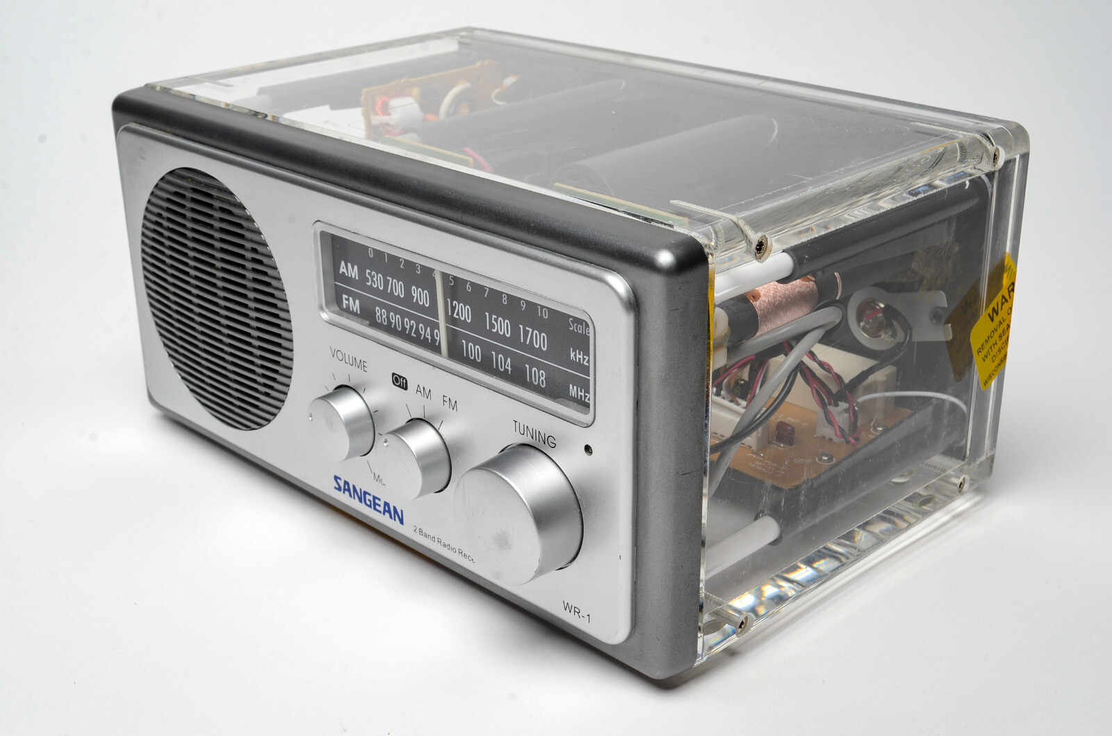 Sangean WR-1  2 Band AM FM Radio Receiver Clear Prison Versi