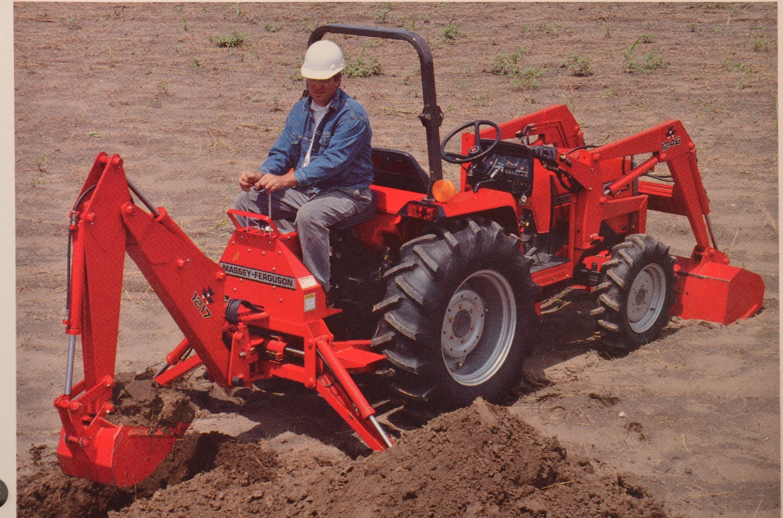 Massey Ferguson Tractor 1217 Backhoe Original Spec Sheet ~ Free Shipping! ~