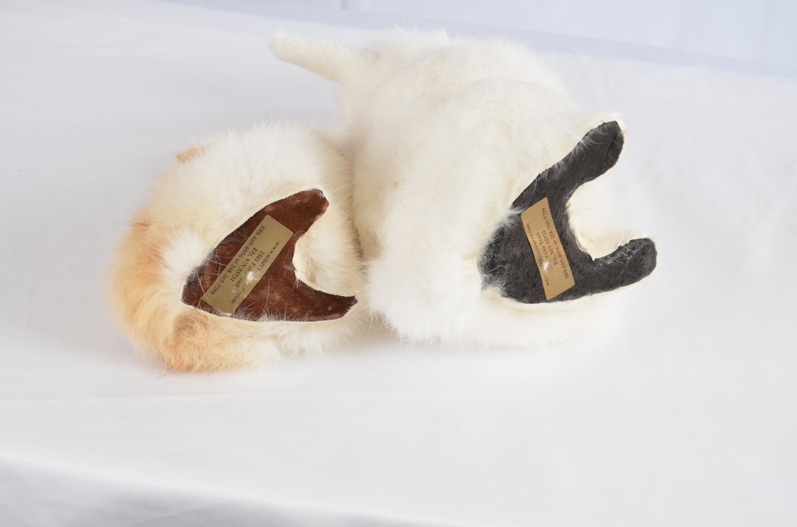 2 ea. Set Realistic Easter Bunny Rabbit Fur Replica Photo Prop