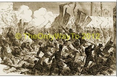 Marines and Bavarians, Germany, c1870s, MODERN REPRODUCTION