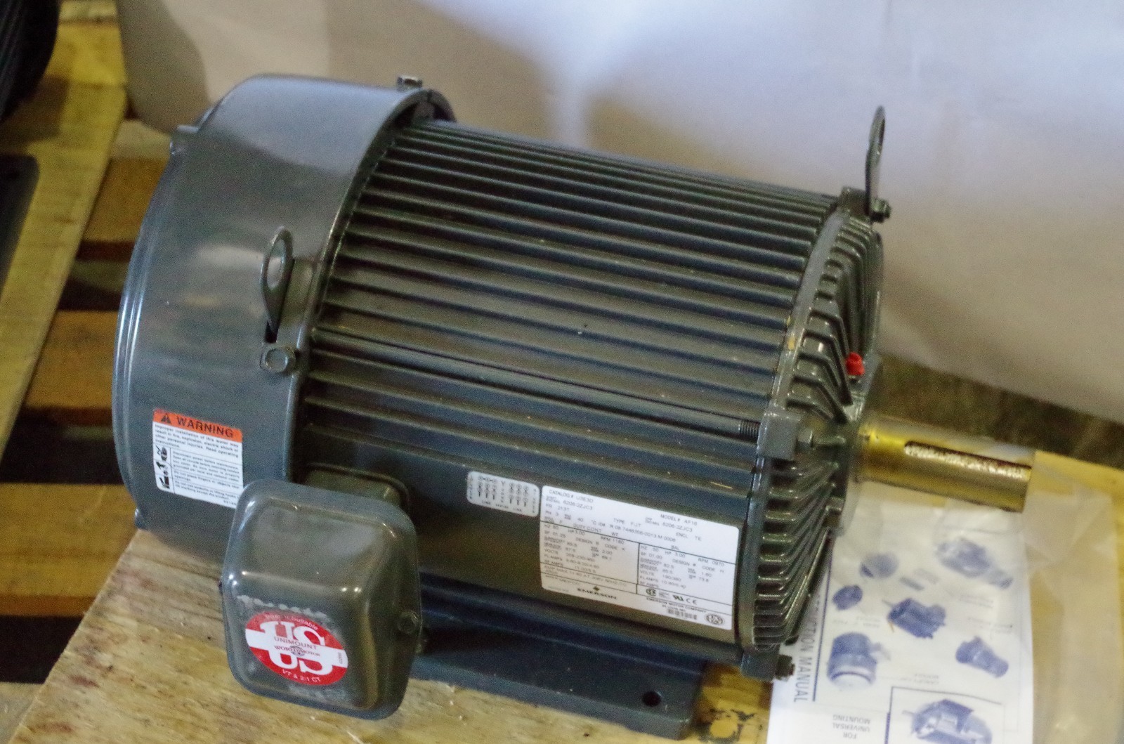 EMERSON US MOTORS 3HP AC MOTOR # U3E3D # AF16 208-230/460VAC 60/50HZ