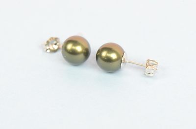 925 Sterling Silver Classic Swarovski Pearls 8mm pushback Stud Earrings forWomen
