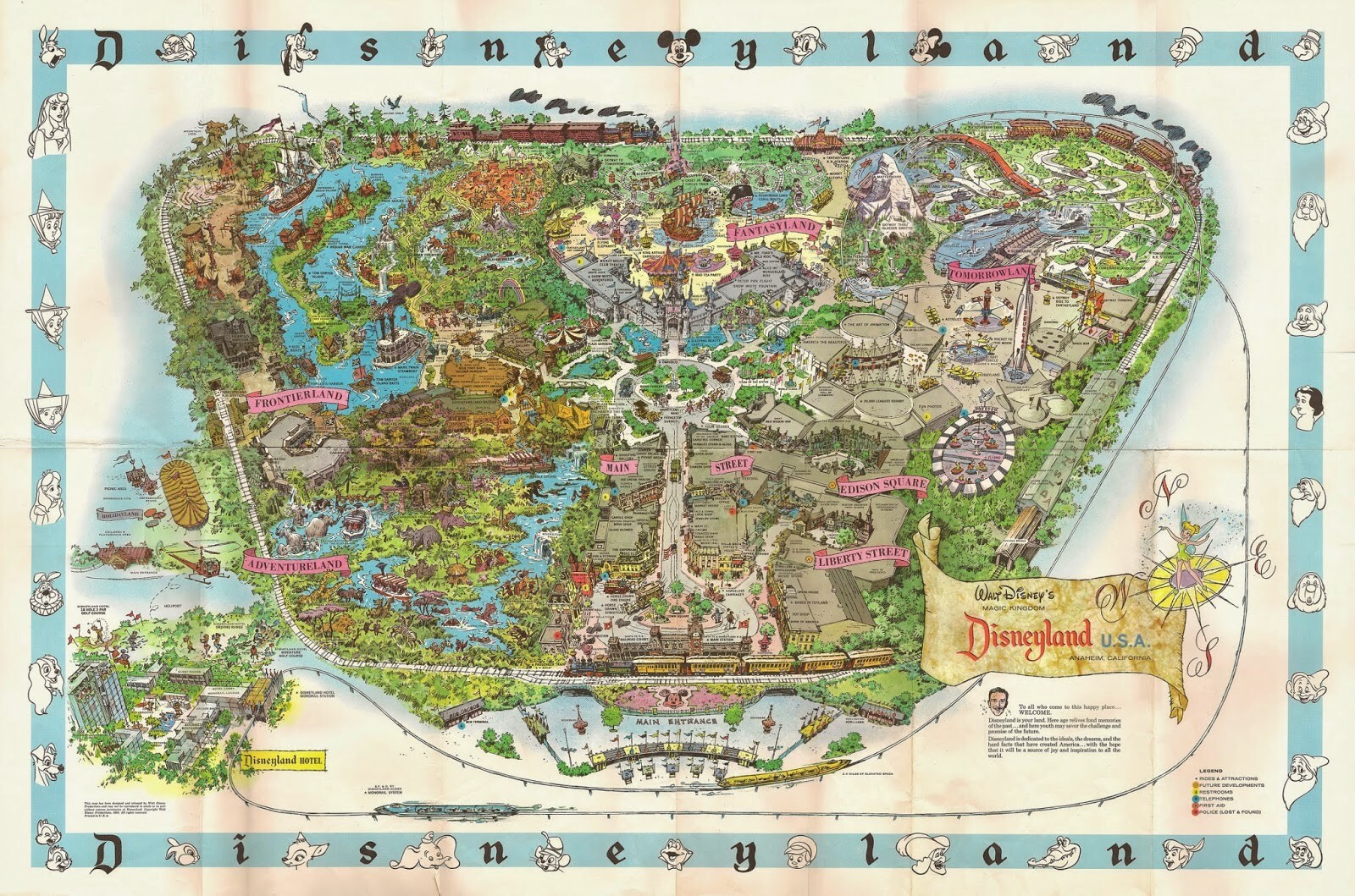 【昭和レトロ】【激レア】カリフォルニアディズニーランド　パーク地図柄　バンダナ m96715572086_1.jpg?1714696914