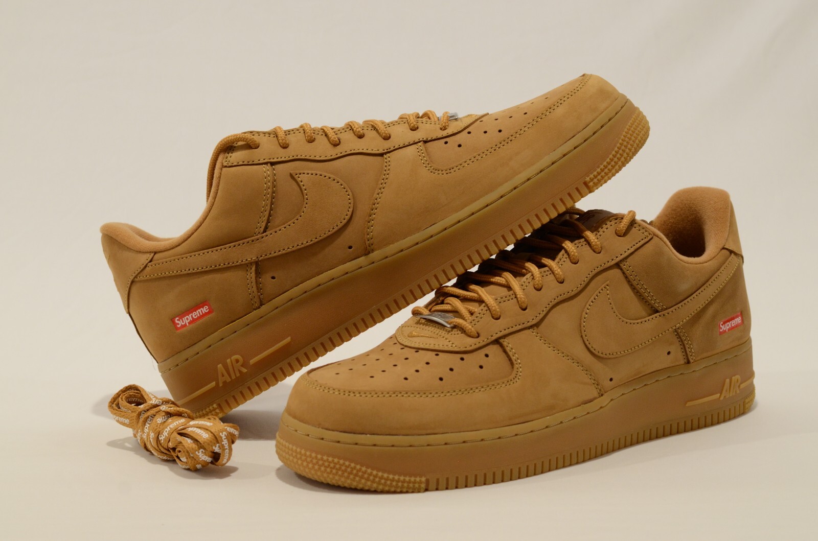 Pre-owned Nike Air Force 1 Low Sp Supreme Wheat Brand | ModeSens