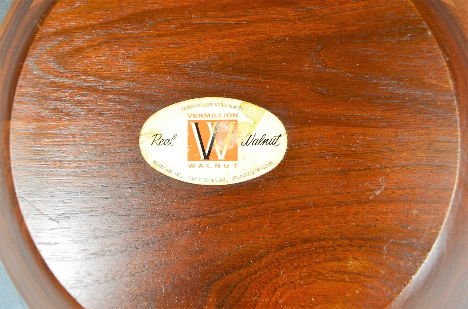 Vintage Vermillion Real Walnut Nut Bowl With Nutcracker & Picks 12