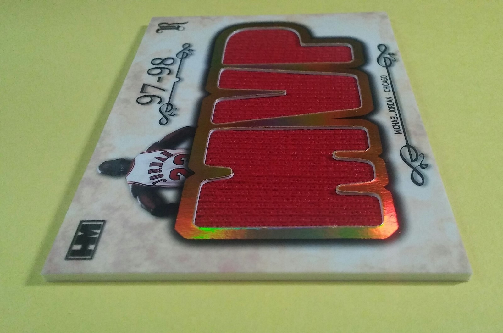 2016 Michael Jordan GAME USED/PLAYER WORN MVP JUMBO PATCH #M-8 2/3 Royalty Hits!