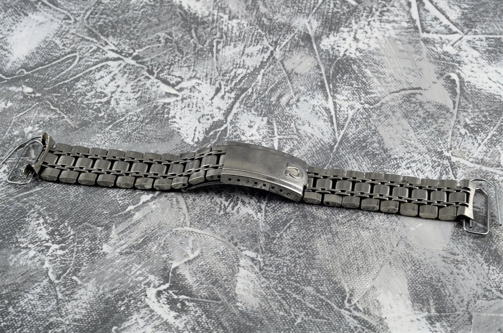 1円 オメガ 2030 純正ベルト ステンレス シルバーカラー 18mm用 メンズ