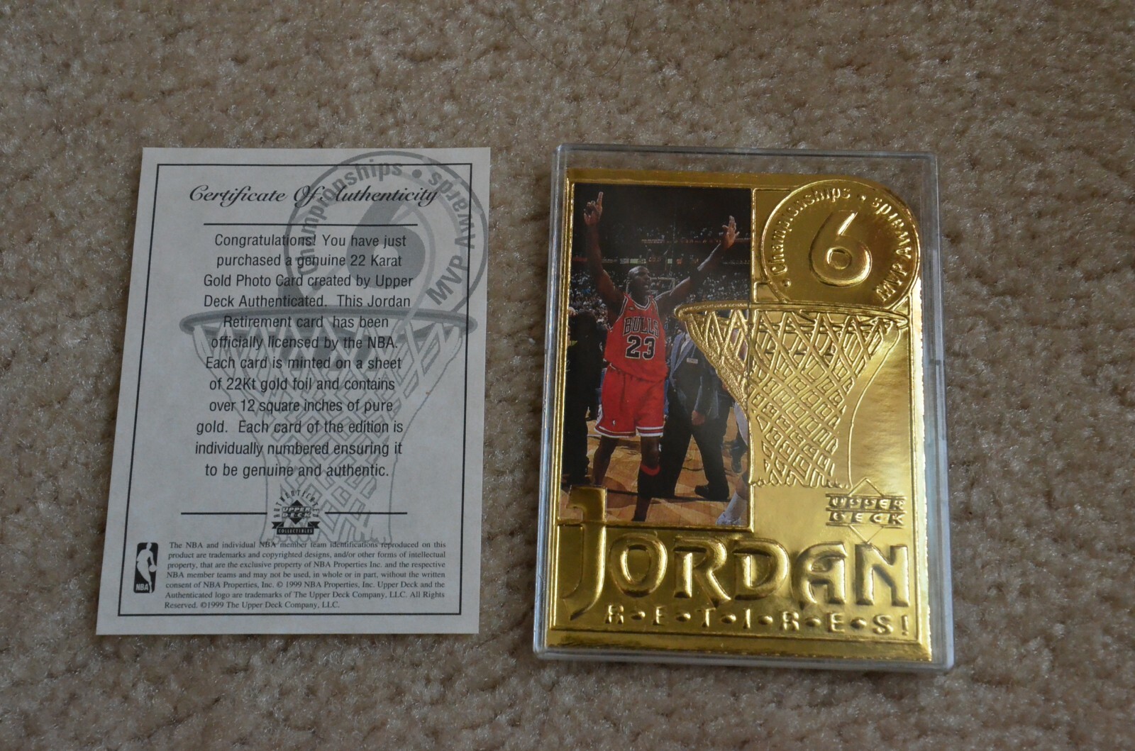 レア90S UPPERDECK JORDAN RETIREMENT CARD Upper Deck Michael Jordan Retires Gold Photo Card | eBay