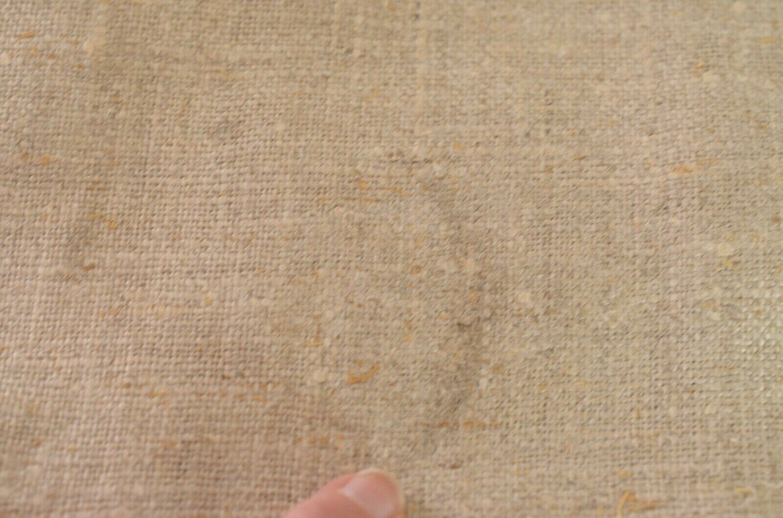 VINTAGE EUROPEAN HEAVY LINEN TOWELING FABRIC UU283