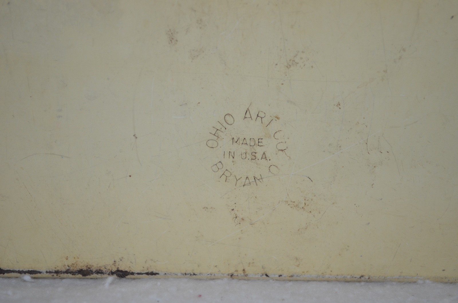 Vintage Ohio Art Tin Recipe Box with Vintage Recipes Folk Art Toleware 3.5