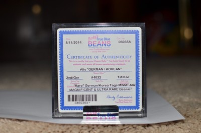 GERMAN KOREAN MWMT MQ Authenticated TY beanie baby Ally 2nd 1st gen TBB